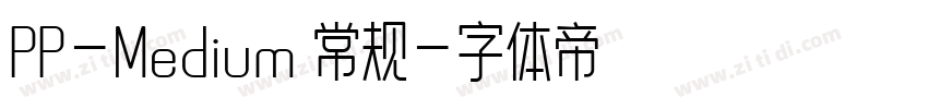 PP-Medium 常规字体转换